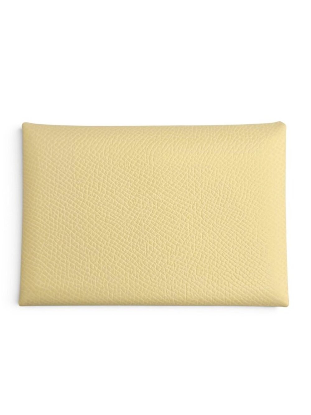 Hermes Calvi Duo Veau Epsom Vanille Card Case Compact Wallet Coin Purse